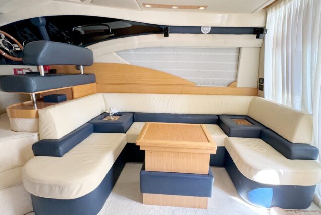 Azimut 43ft Senorita salon lounge Dubai Marina rental