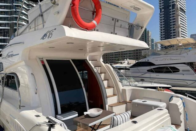 45ft Al SHAALI yacht swimming platform sea access Dubai Marina