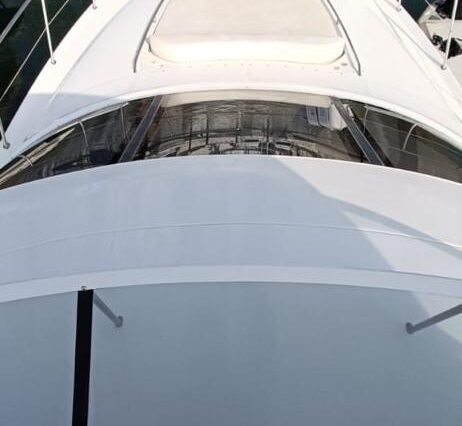 Luxury 63ft SEA RAY yacht bow with Dubai View Dubai Marina rental