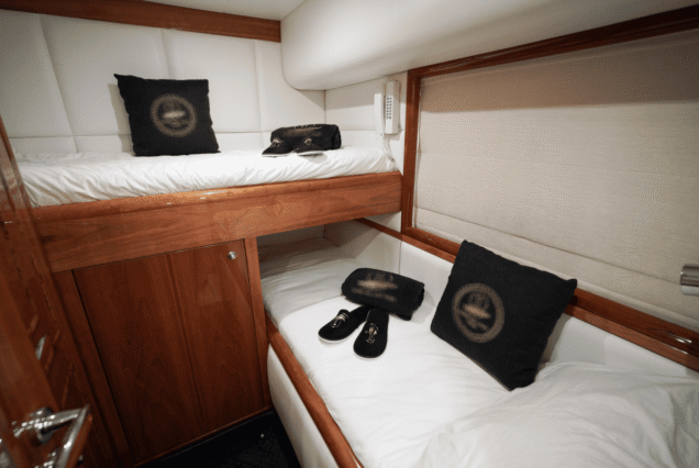 66ft Majesty Bella Vita master cabin bedroom Dubai yacht rental