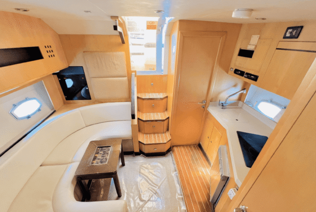 40ft Oryx Mini Yacht internal seating Dubai Marina rental