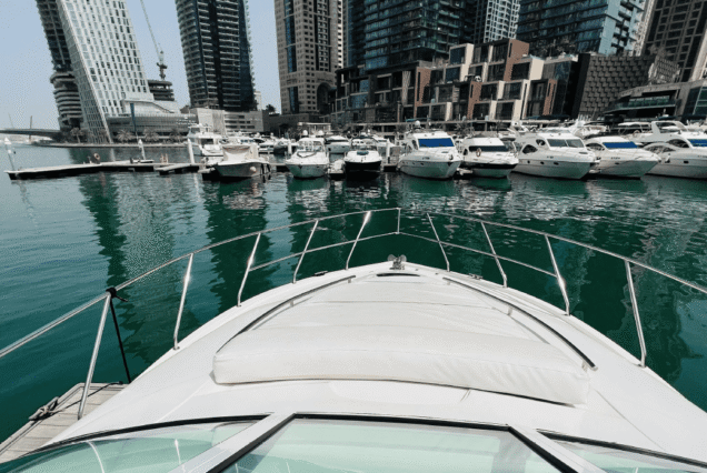 40ft Oryx Mini Yacht sunbed Dubai Marina