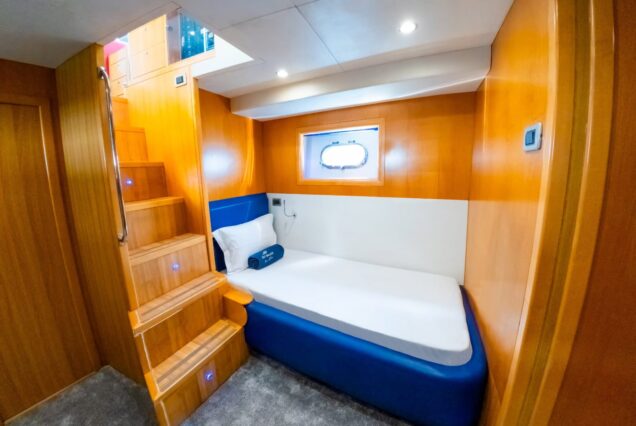Hamdan 65ft Yacht master cabin bedroom Dubai yacht rental