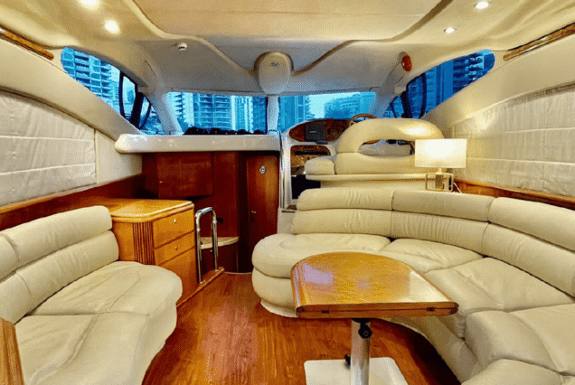 Azimut 42ft North Star Yacht salon lounge Dubai Marina rental