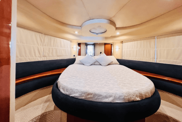 Azimut 42ft North Star Yacht master cabin bedroom Dubai yacht rental