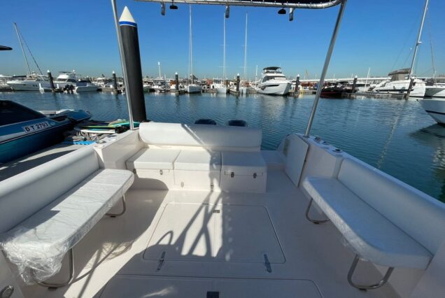 SILVER CRAFT COAST 34FT boat seating area Dubai boat rental