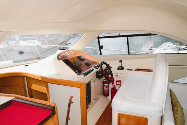 Rodman 44FT interior salon area Dubai private cruise