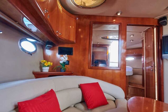 45ft Regal Yacht salon lounge Dubai Marina rental