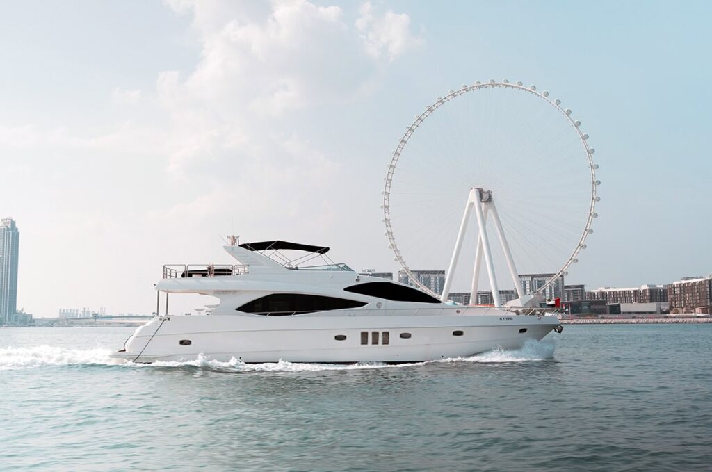 Luxury 77ft Diamond Dust Dubai luxury yacht available for exclusive charter experiences