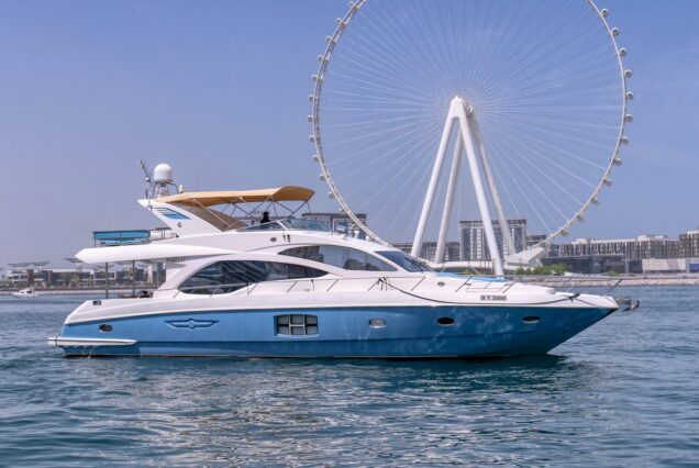 Blue Moon 64ft Yacht Dubai beautifully refitted yacht available for charter in Dubai Marina