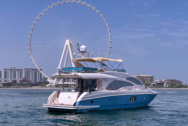 Blue Moon 64ft Yacht Dubai spacious swim platform with direct access to the sea