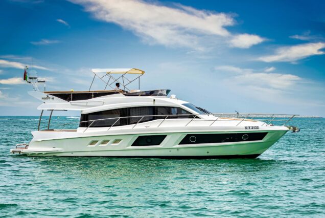 48ft White Pearl Yacht Dubai beautiful yacht available for charter in Dubai Marina