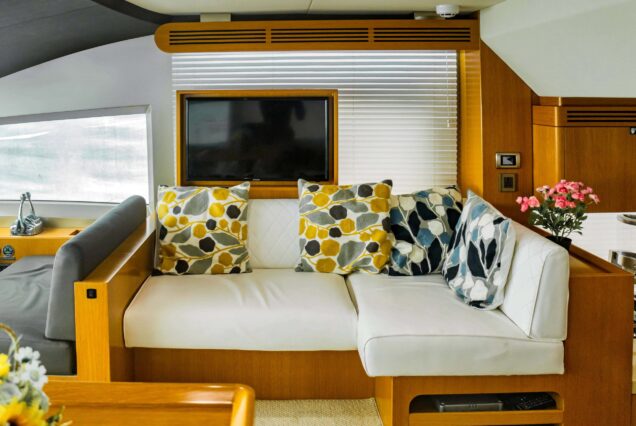 48ft White Pearl Yacht Dubai dining area perfect for family meals and private gatherings