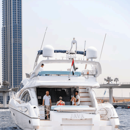 64ft Luxurious Sunseeker swimming platform sea access Dubai Marina