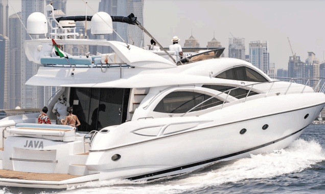 64ft Luxurious Sunseeker swimming platform sea access Dubai Marina
