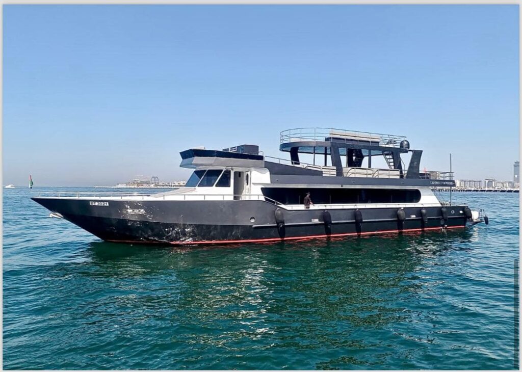 125ft Sweet Caroline Dubai luxury mega yacht available for exclusive charter experiences