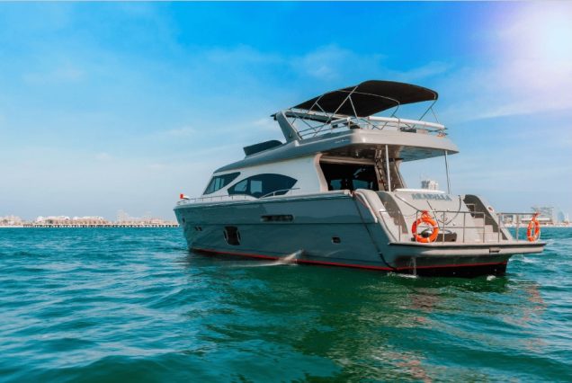 ARABELLA 88ft Yacht Dubai oversized swim platform with easy sea access