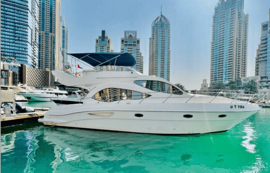 Majesty 48ft Yacht Dubai available for charter in Dubai Marina