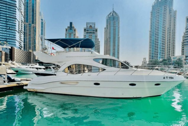 Majesty 48ft Yacht Dubai available for charter in Dubai Marina