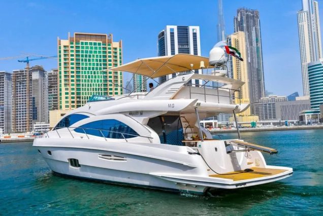 56ft Royal Deluxe Dubai luxury yacht available for charter in Dubai Marina