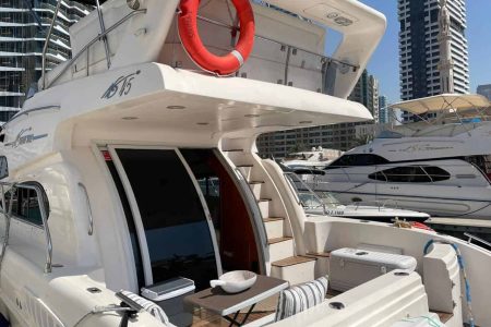 45ft Al SHAALI yacht swimming platform sea access Dubai Marina