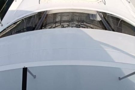 Luxury 63ft SEA RAY yacht bow with Dubai View Dubai Marina rental