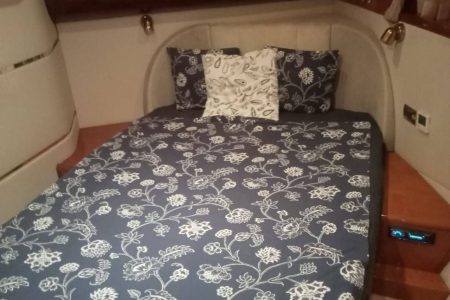 65ft Yacht master cabin bedroom Dubai yacht rental