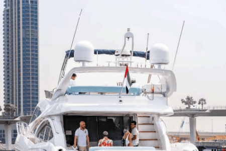 64ft Luxurious Sunseeker swimming platform sea access Dubai Marina